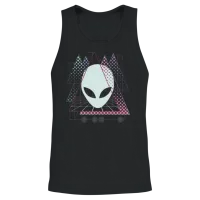 Vaporwave Alien Aesthetic Geometric Grid Scifi Spa Unisex Tank Top - Black – 2