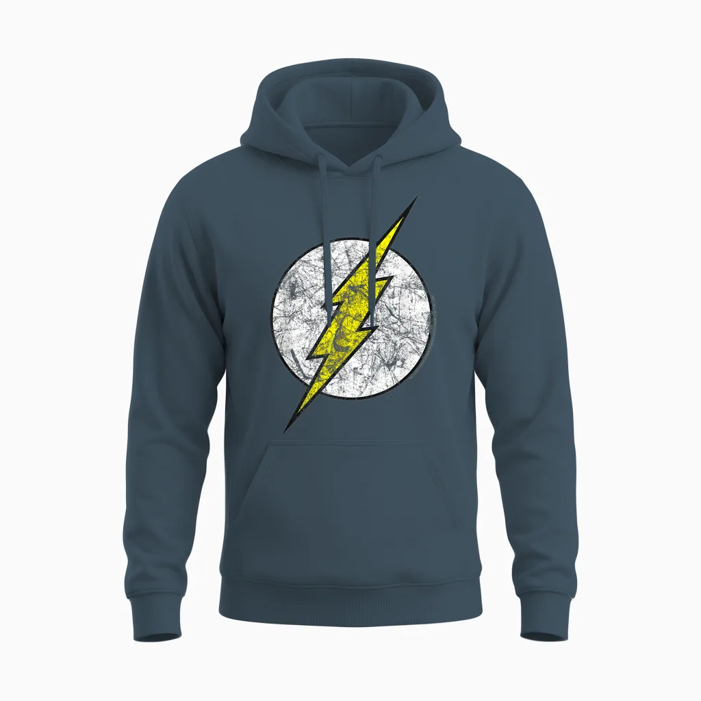 Graphique Vibrant Du Symbole Du Héros Lightning Bolt Unisex Hoodie in Dark Heather