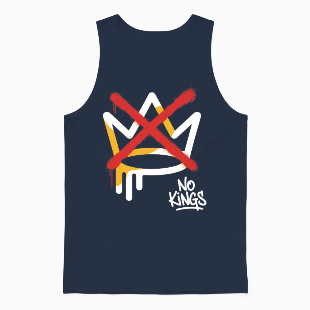 No Kings Crown Unisex Tank Top in Navy