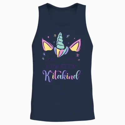 Kinder Kindergarten Ich Komme Einhorn Ich Bin Jetzt Ein Kita Kind Unisex Tank Top - Navy