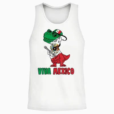 Viva Mexico Kids Independence Day Funny Dance Mexican Unisex Tank Top - White