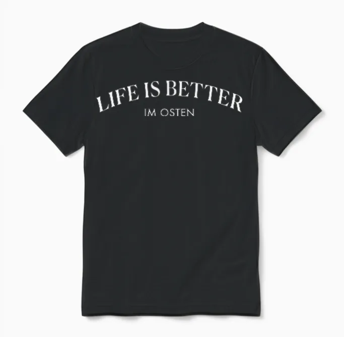 T-Shirt Life Is Better Im Osten East Germany Ddr Ossi Ostblock Ost, Black Unisex T-Shirt in Black