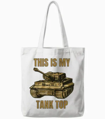 This Is My Tank Top Funny Tank Joke Army M1 19k Soldier Tote Bags - White