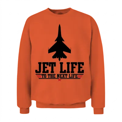 Jet Life to the Next Life Unisex Sweatshirt - Orange