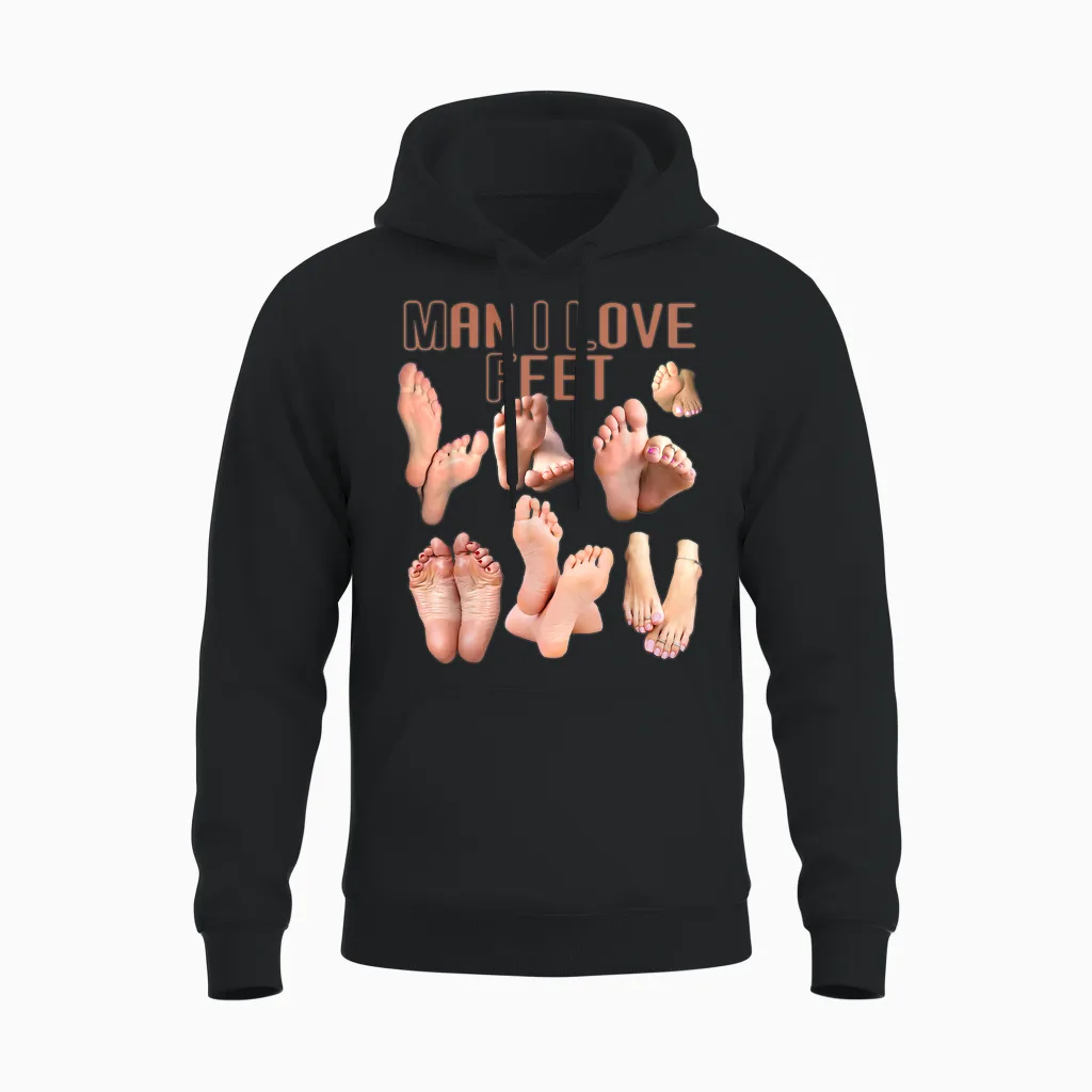 Milf Man I Love Feet Lustig Unisex Hoodie in Black