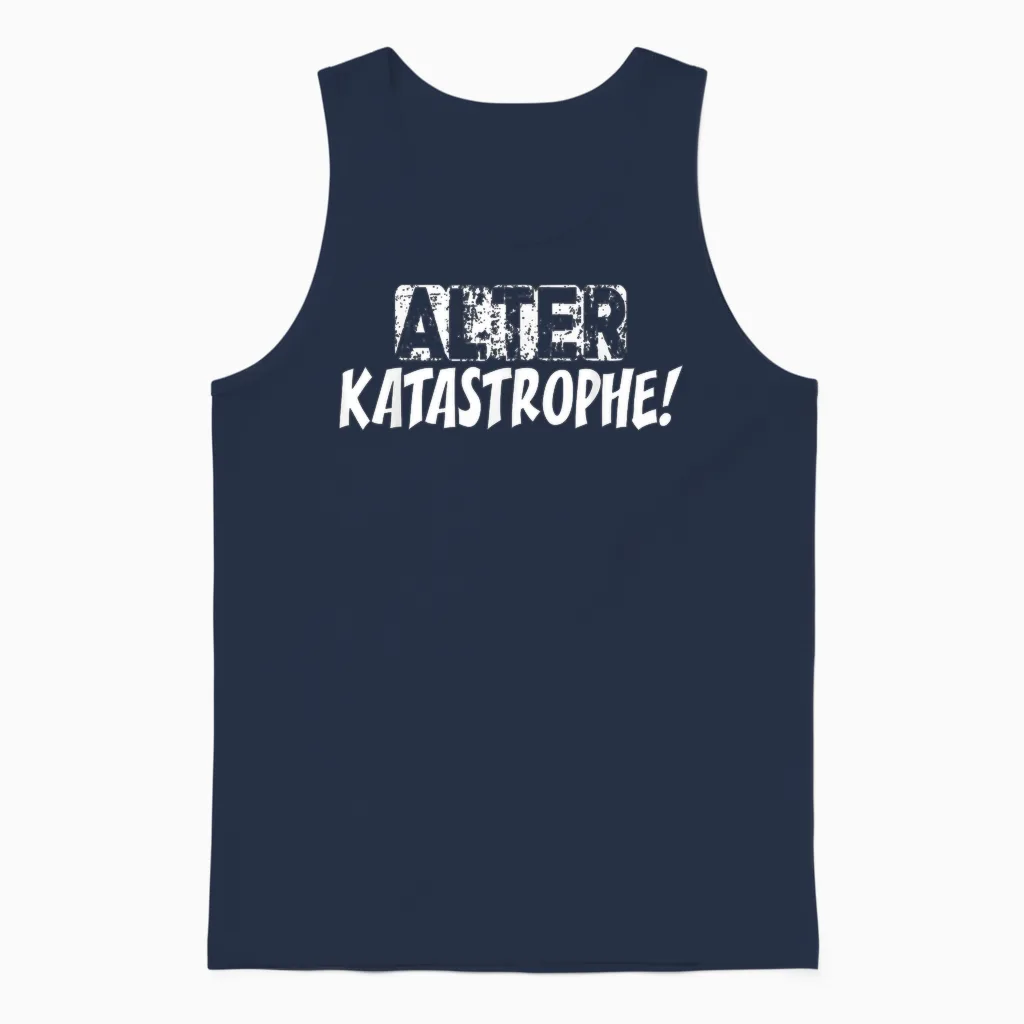 Alter Katastrophe Mechaniker Sarkasmus Spaß Witziges Sprüche Unisex Tank Top in Navy