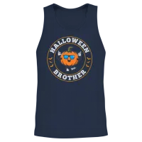 Halloween Brother Pumpkin Halloween Brother Hallow Unisex Tank Top - Navy – 2