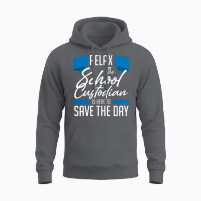 Funny School Custodian Unisex Hoodie - Charcoal