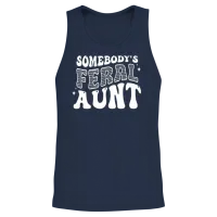 Somebody's Feral a Retro Unisex Tank Top - Navy – 2