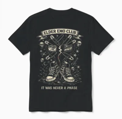 Elder Emo Club Punkrock Mit Gebrochenem Herzen Unisex T-Shirt - Black