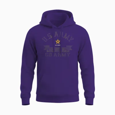 Military Army United States Vintage Go Green Unisex Hoodie - Purple