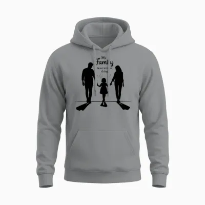Funny Family Quote My Family Is the Most Precious Unisex Hoodie - Sport Grey