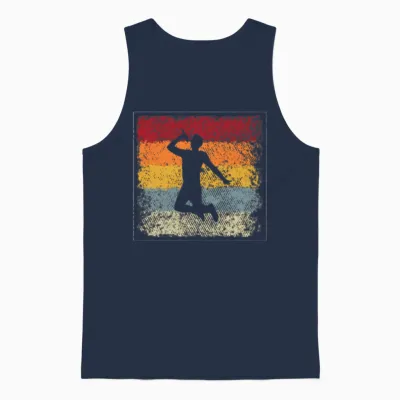 Singer Retro Unisex Tank Top - Navy