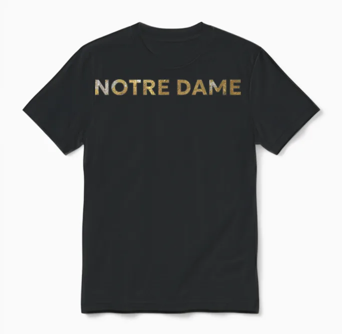 Notre Dame Cathedral Unisex T-Shirt in Black