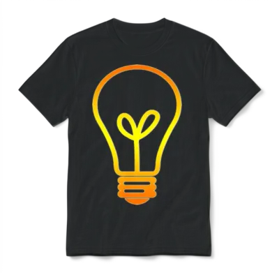 Light Bulb Unisex T-Shirt - Black