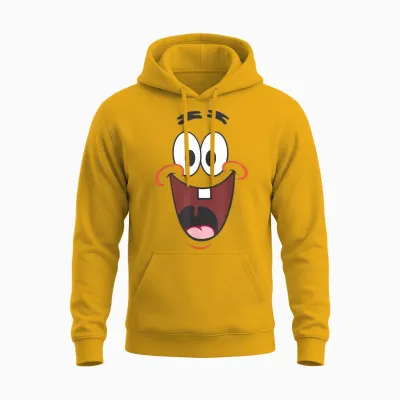 Spongebob Squarepants Patrick Big Face Smile Unisex Hoodie - Gold