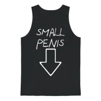 Small Penis Unisex Tank Top - Black – 1