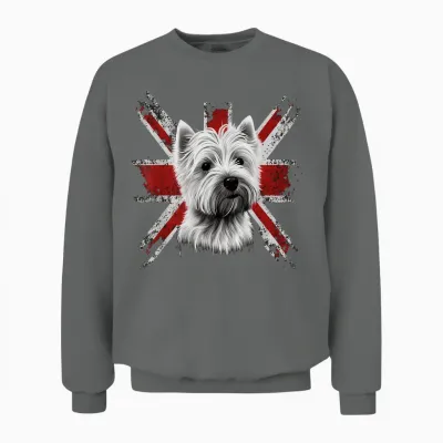 Britisch Uk Westie Grossbritannien West Highland White Terrier Unisex Sweatshirt - Graphite Heather