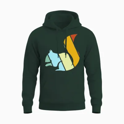 Squirrel Retro Unisex Hoodie - Forest