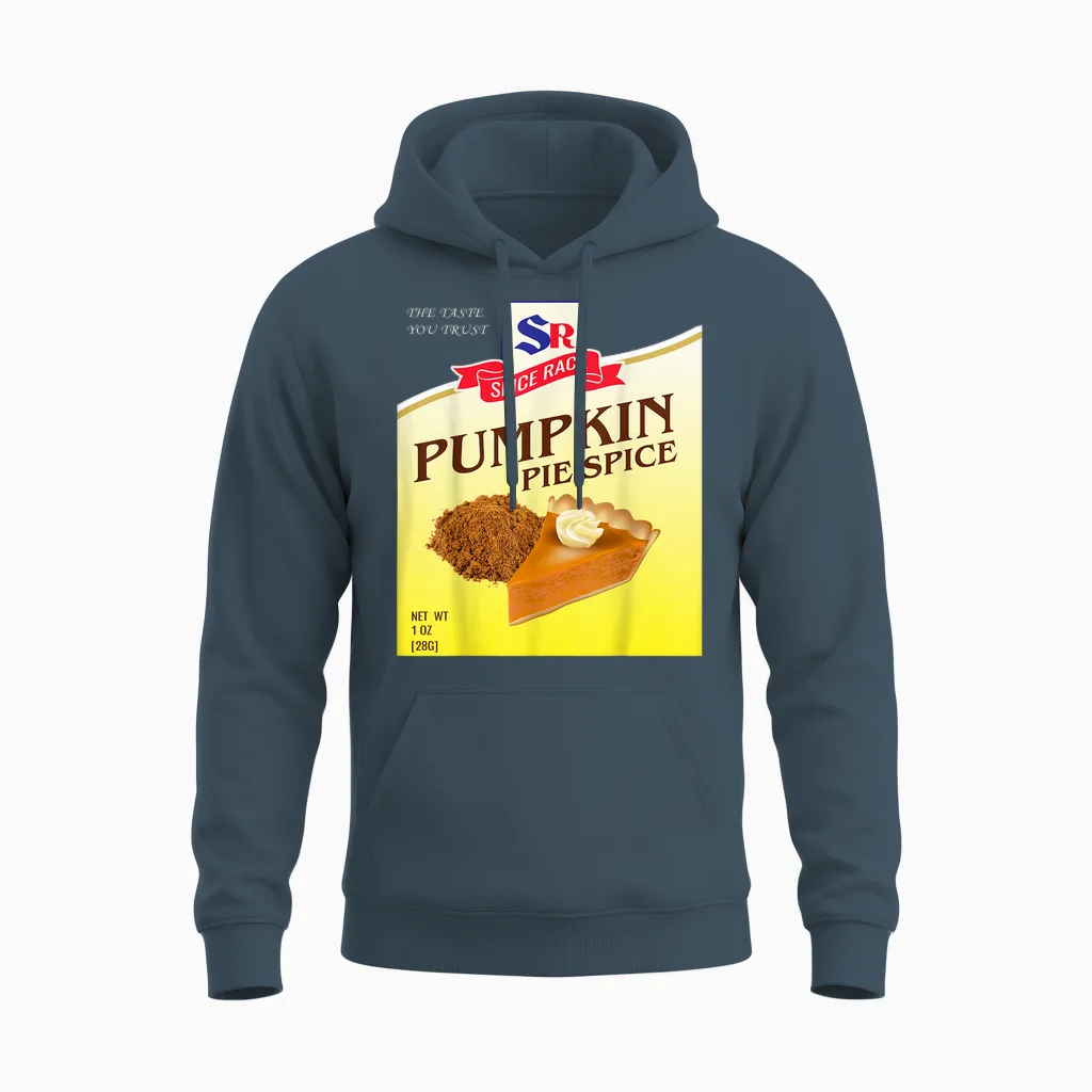 Pumpkin Pie Spice Halloween Costume Unique Fun Foodie Unisex Hoodie in Dark Heather