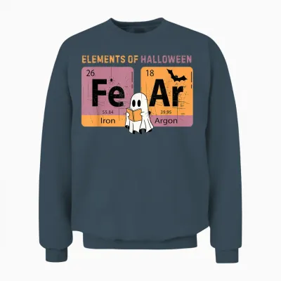Elements of Halloween Fear Periodically Halloween Chemistry Unisex Sweatshirt - Dark Heather