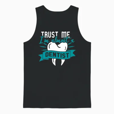 Dental Student Funny Unisex Tank Top - Black