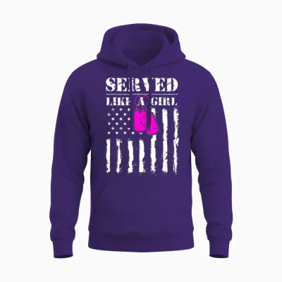 Served Like a Girl Unisex Hoodie - Purple