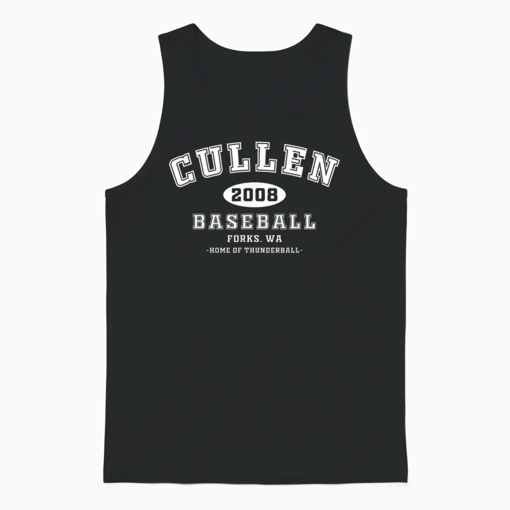 Cullen Baseball Forks Washington, Home of Thunderball Unisex Tank Top in Black