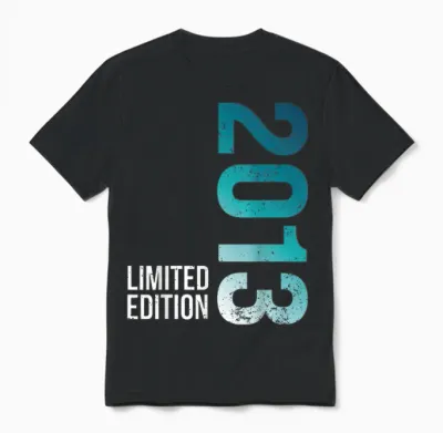 13th Birthday Boy Decoration 2013 13th Birthday Unisex T-Shirt - Black