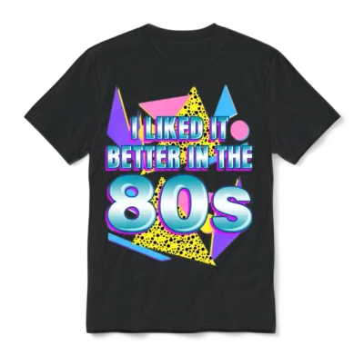 Retro 1980 80s Unisex T-Shirt - Black