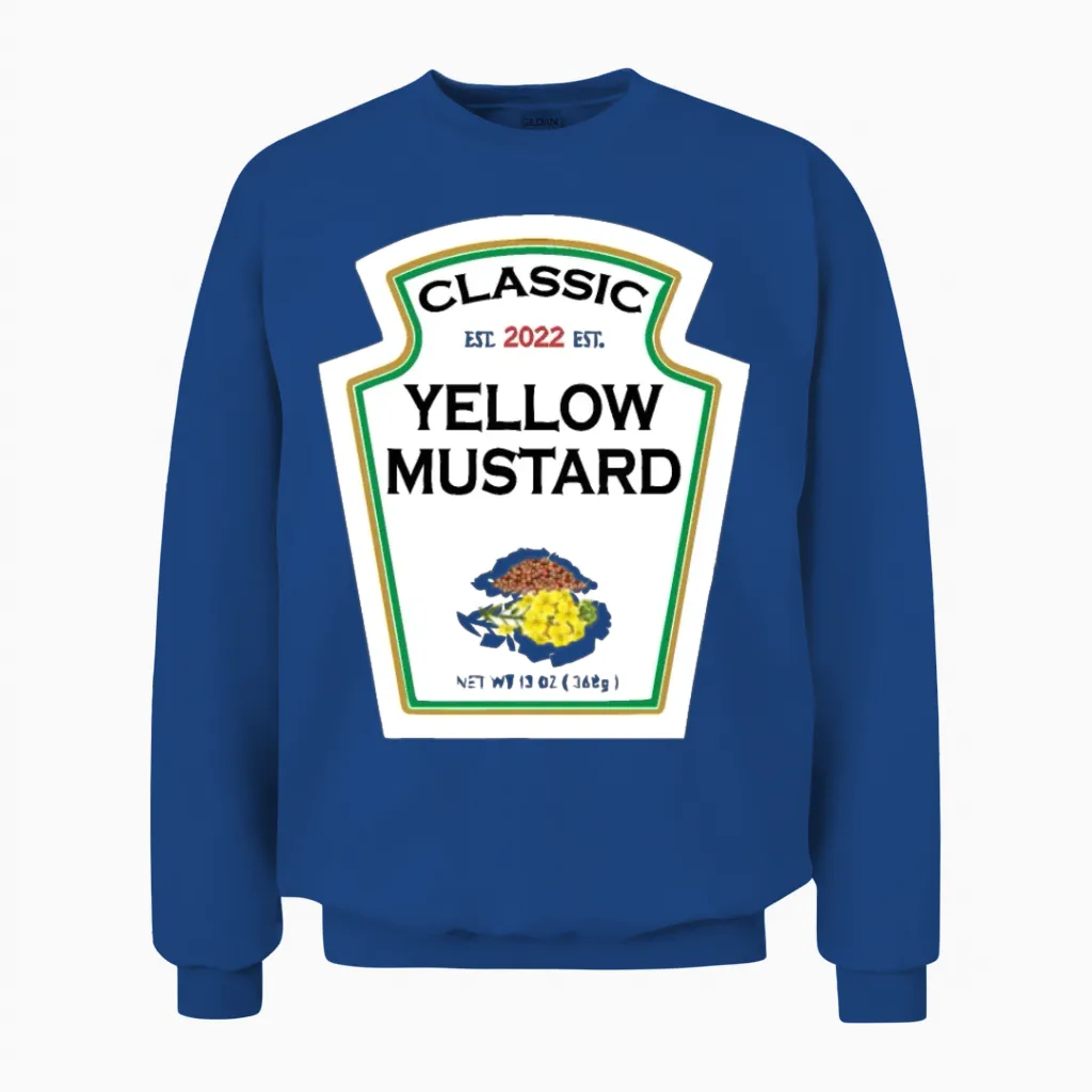 Yellow Mustard Diy Halloween Costume Matching Grou Unisex Sweatshirt in Royal