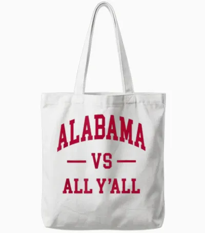 Alabama - Throwback Design - Classic Tote Bags - White