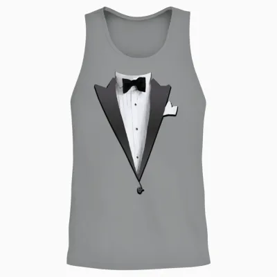 Tuxedo Jacket Costume Unisex Tank Top - Sport Grey