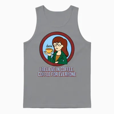 Mademark X Daria - I Believe in Coffee - Coffee for Everyone Unisex Tank Top - Sport Grey
