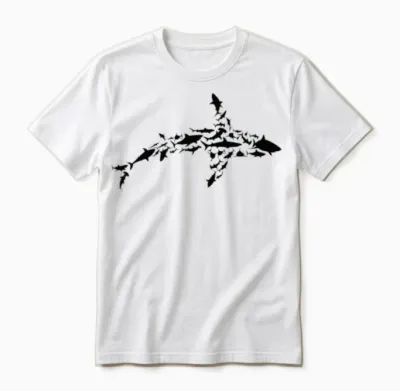 Shark Marine Biologist Sharks Silhouette Unisex T-Shirt - White