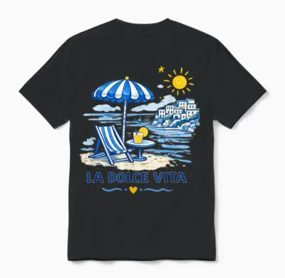 La Dolce Vita Unisex T-Shirt - Black