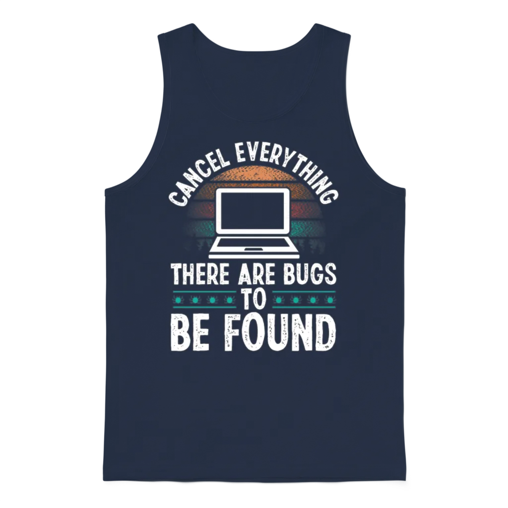 Quality Assurance Vintage Bugs Code Testing Qa Unisex Tank Top - Navy