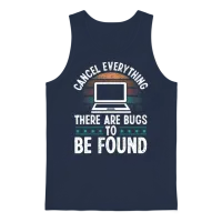 Quality Assurance Vintage Bugs Code Testing Qa Unisex Tank Top - Navy – 1