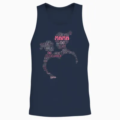 Partner Look Mother Daughter Family Mum Daughter Mother's Day T-Shirt, Black Unisex Tank Top - Navy