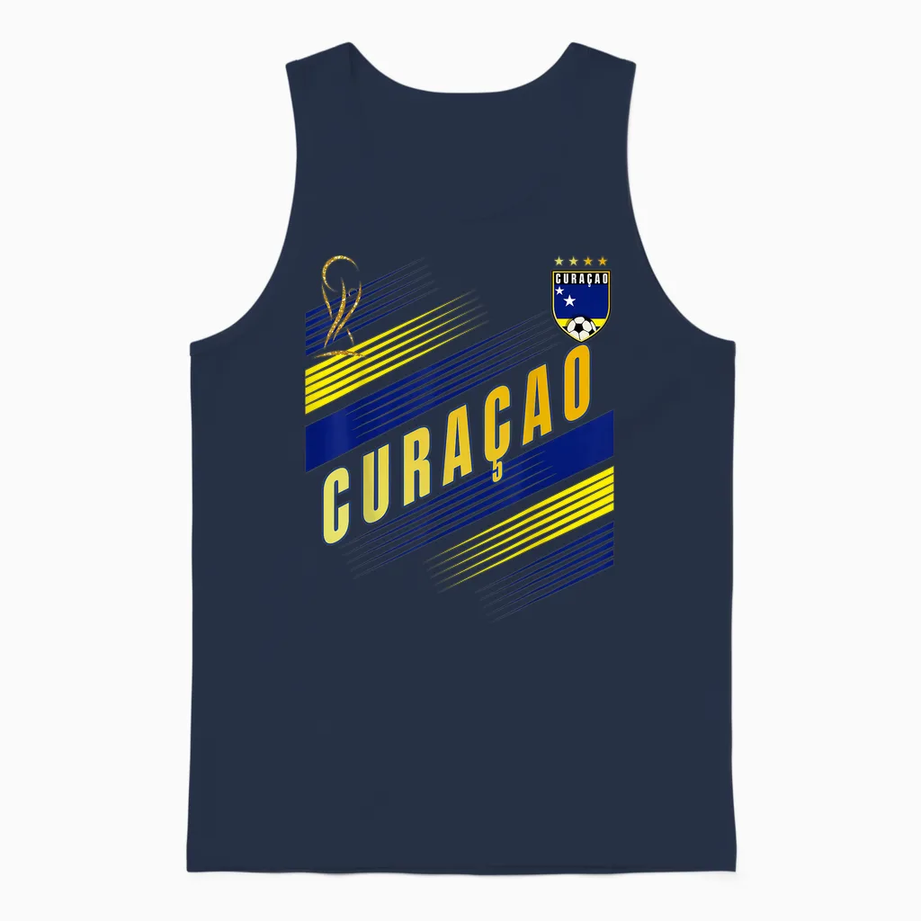 Drapeau De Curaçao Pour Les Amoureux De La Fierté De Curaçao Unisex Tank Top in Navy
