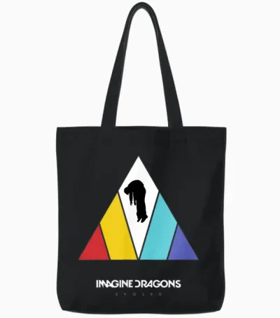 Imagine Dragons Triangle Logo Black Tote Bags - Black