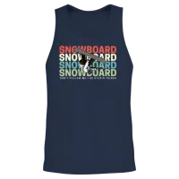 Snowboard Skiing Retro Cool Unisex Tank Top - Navy – 2
