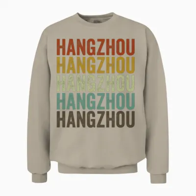 Hangzhou China Retro Vintage Unisex Sweatshirt - Sand
