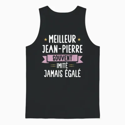 Unique Man Gift Humour Personalised Name Jean-Pierre T-Shirt, Black, S Unisex Tank Top - Black