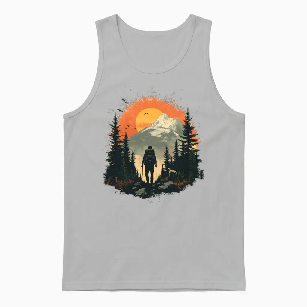 Hiking Lovers - & Outdoors Unisex Tank Top in Ash