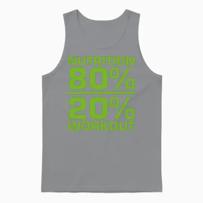 Nutrition 80% 20% Workout Unisex Tank Top - Sport Grey