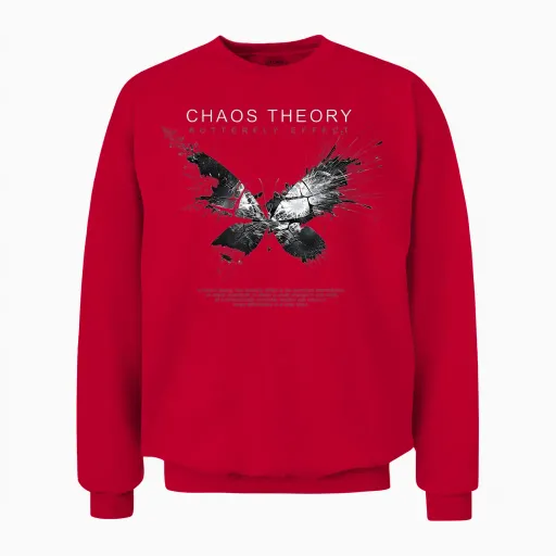 Design Artistique Mettant L'accent Sur Les Petits Battements D'ailes, Le Grand Monde Unisex Sweatshirt in Red