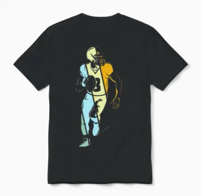 Rugby Retro Unisex T-Shirt - Black