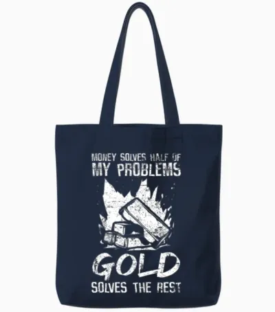 Gold Mining Tote Bags - Navy