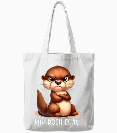 Mir Doch Egal Otter Outfit Lustiger Spruch Frecher Otter Tote Bags - White